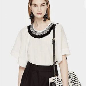 Gorgeous silk tassel blouse by Kate Spade